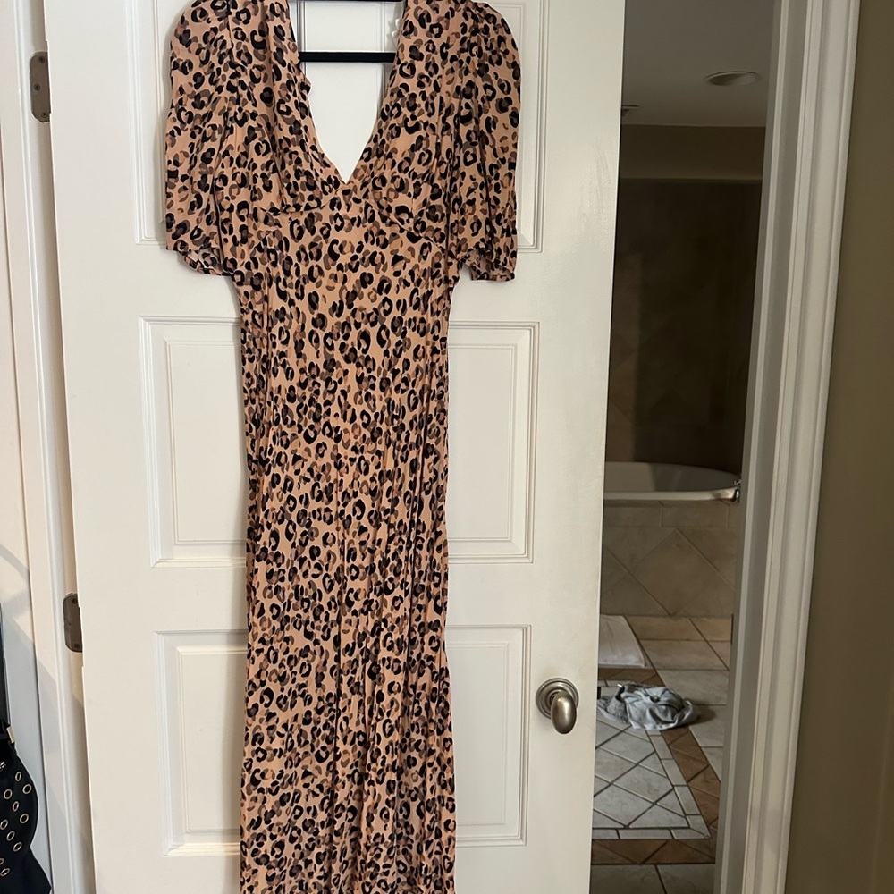 ASTR the Label Cutout Dress Leopard Print